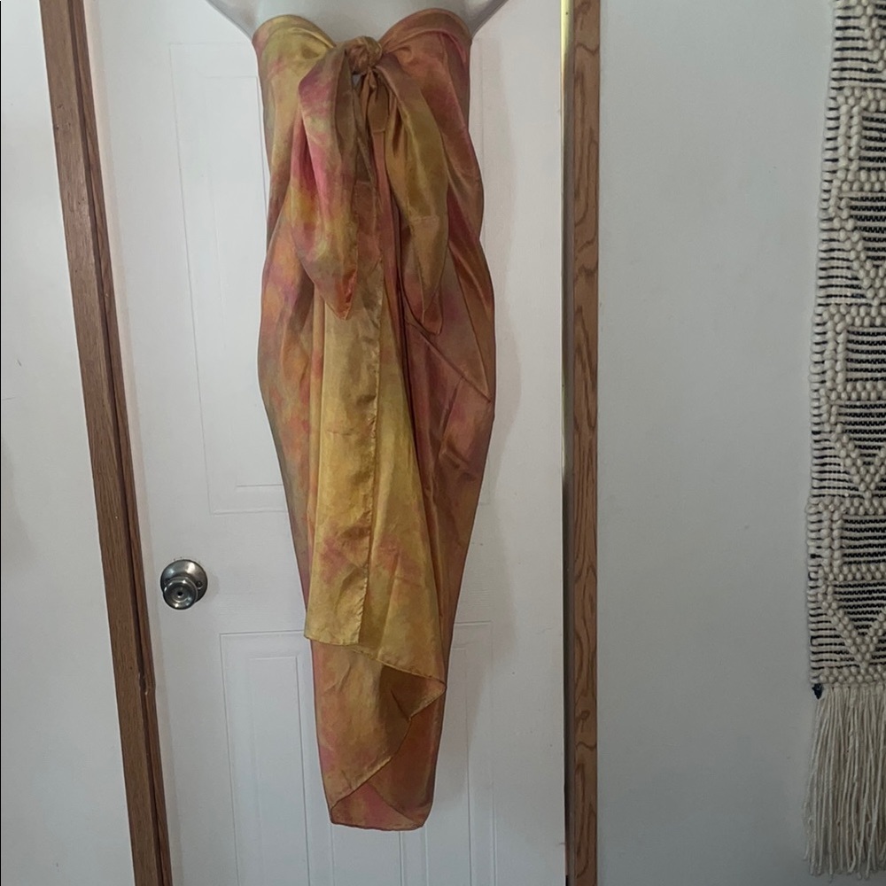 Custom Shibori died silk sarong